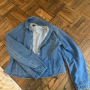 GAP Blue Denim Button-Down Shirt Jacket